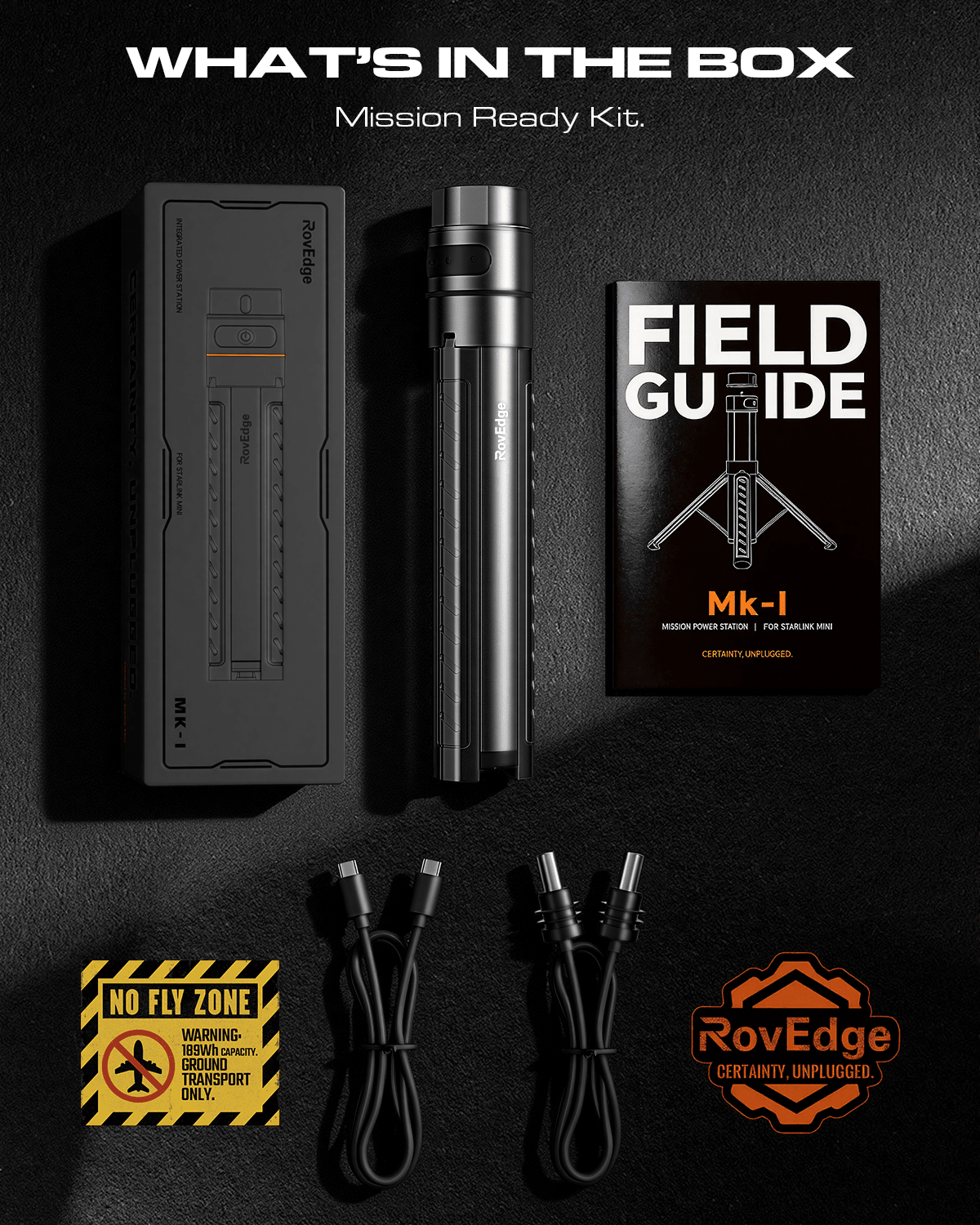 RovEdge Mk-I 189Wh Portable Power Tripod | Compatible with Starlink Mini Battery Pack