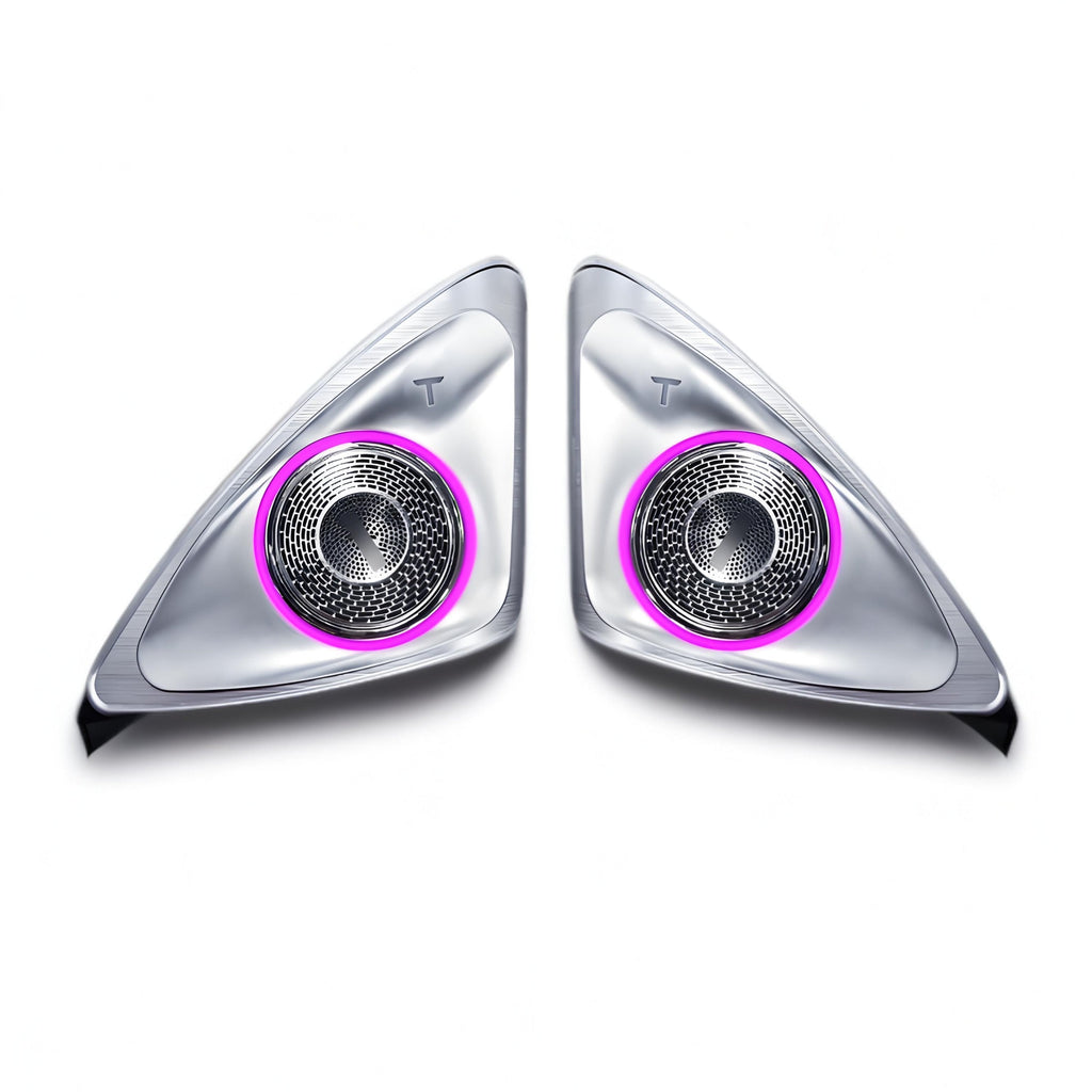 TESERY 4D Rotating LED Ambient Tweeter Speakers for Model Y Juniper / Model 3 Highland
