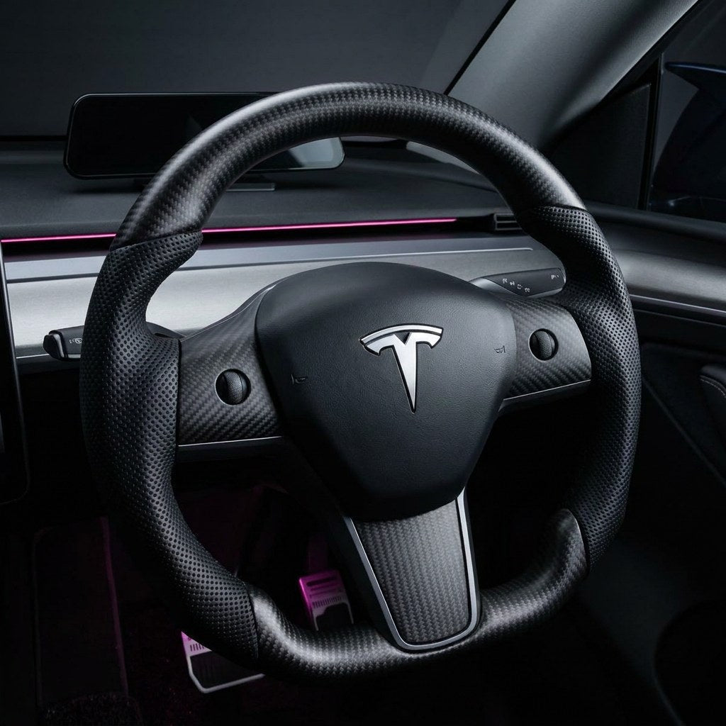 Carbon Fiber Sport Steering Wheel for Tesla Model 3 / Y 【Style 39】