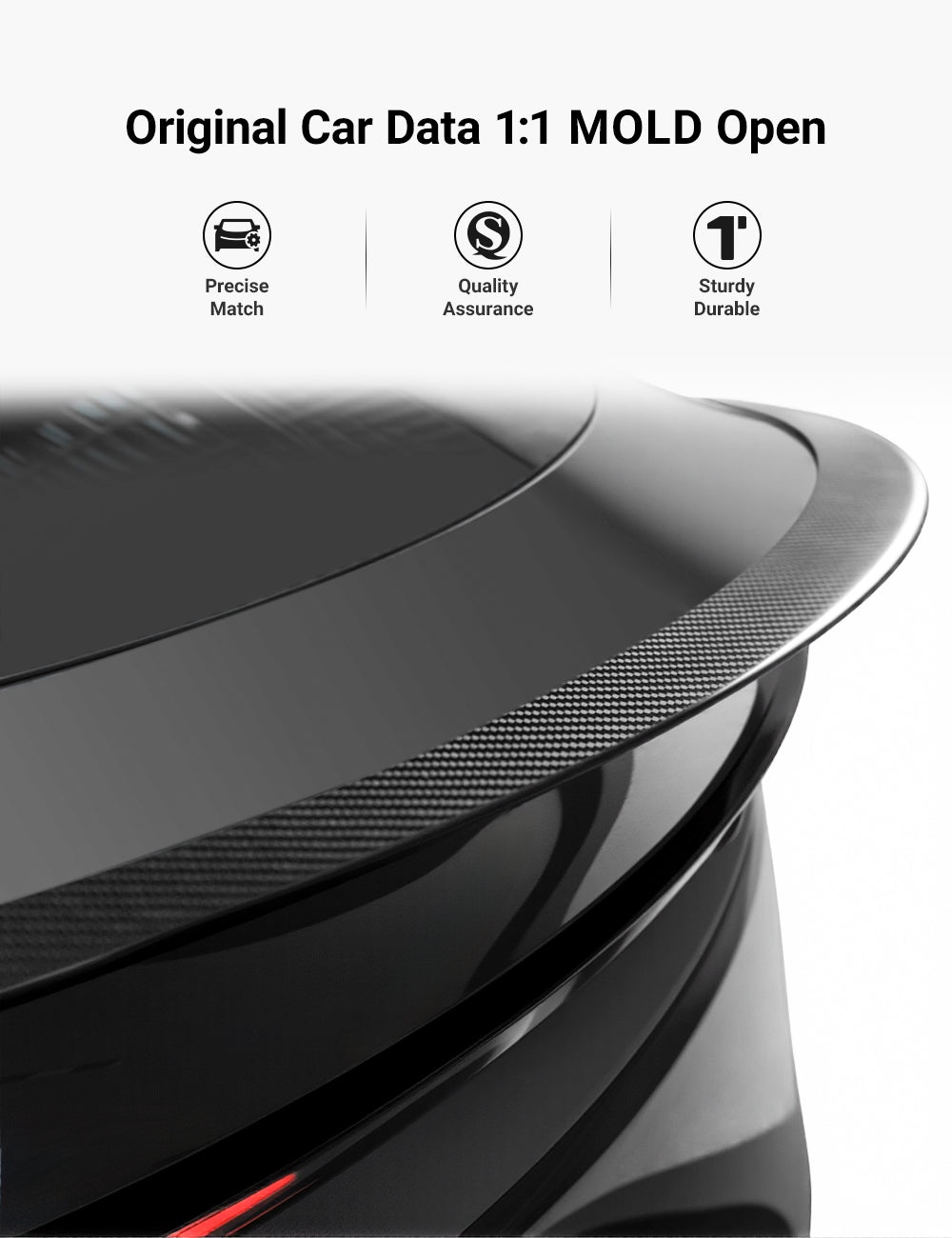 Performance Style Dry Carbon Fiber Spoiler for Model Y Juniper 2025+ | TESERY