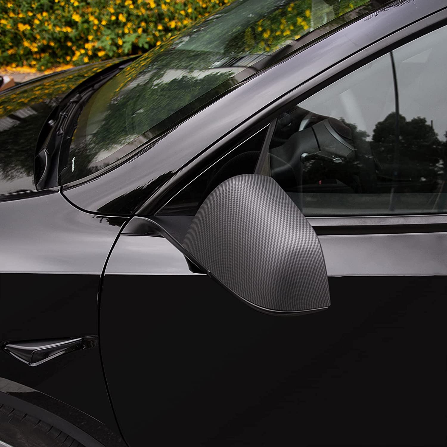 ABS Mirror Covers for Model 3/Y | 4 Finishes | 3M Tape | Scratch Protection | 3 Versions
