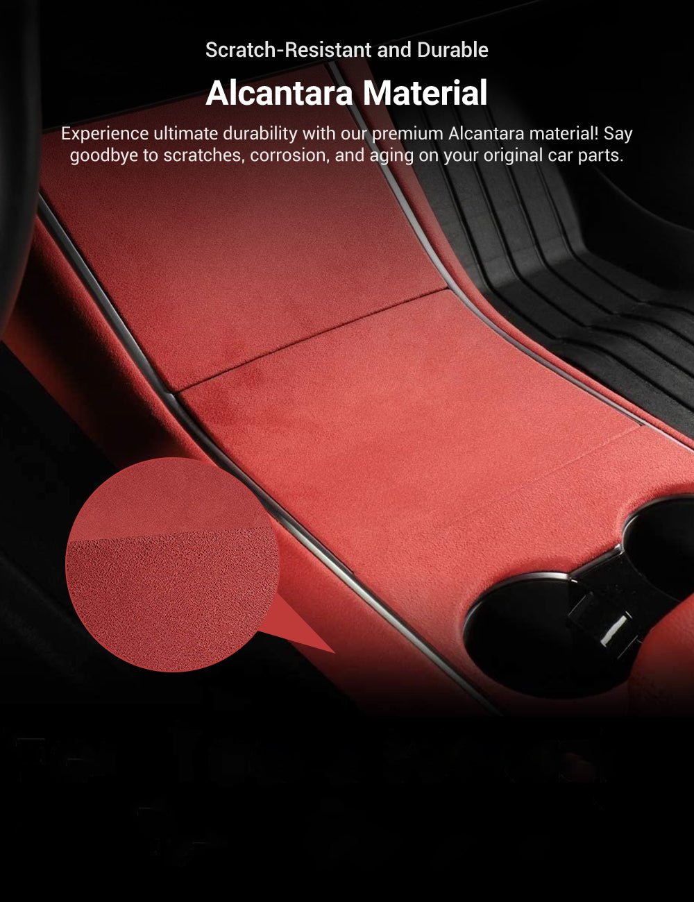 Alcantara Central Control Panel Sticker for Tesla Model 3 (17-20)