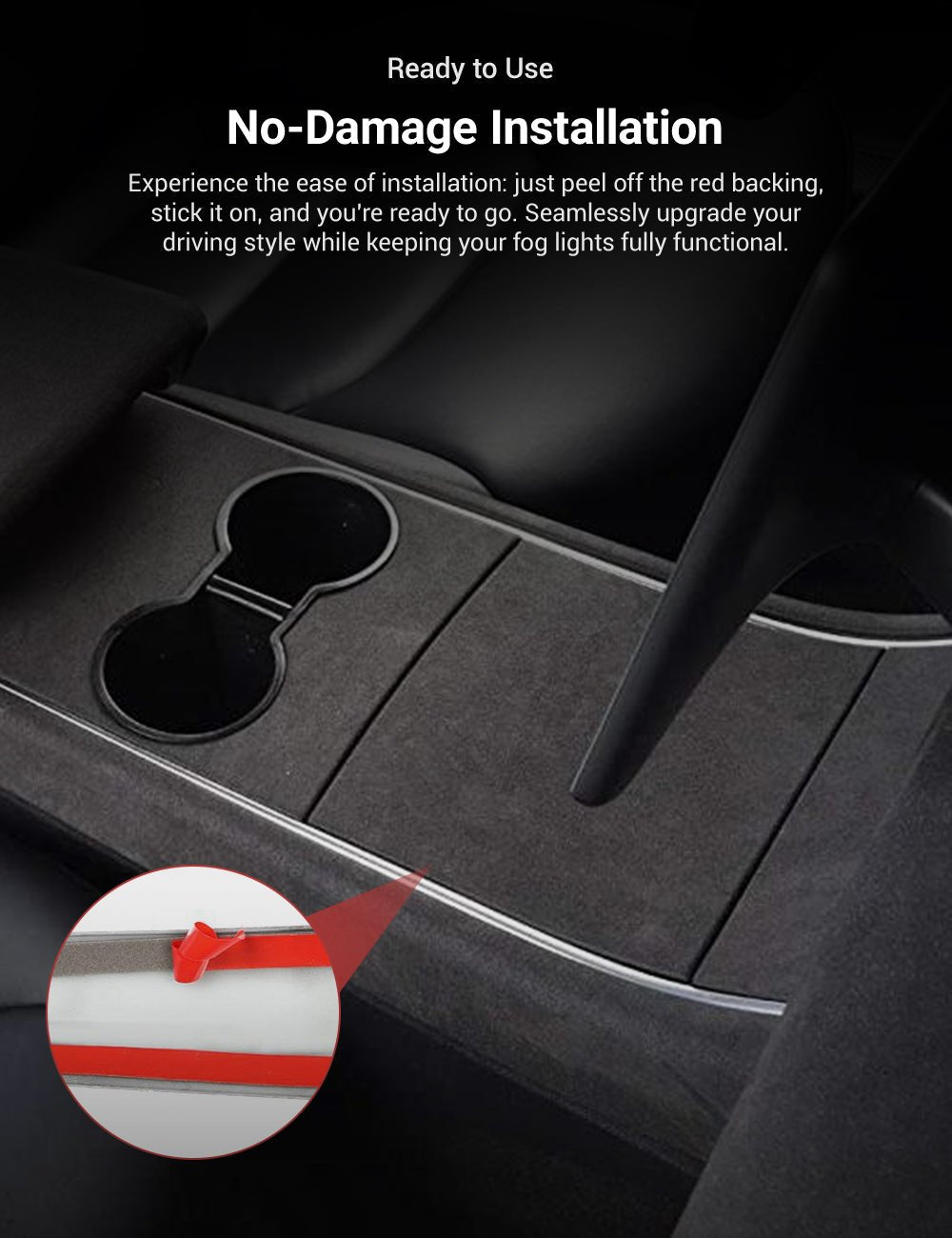 Alcantara Central Control Panel Sticker for Tesla Model 3 (17-20)