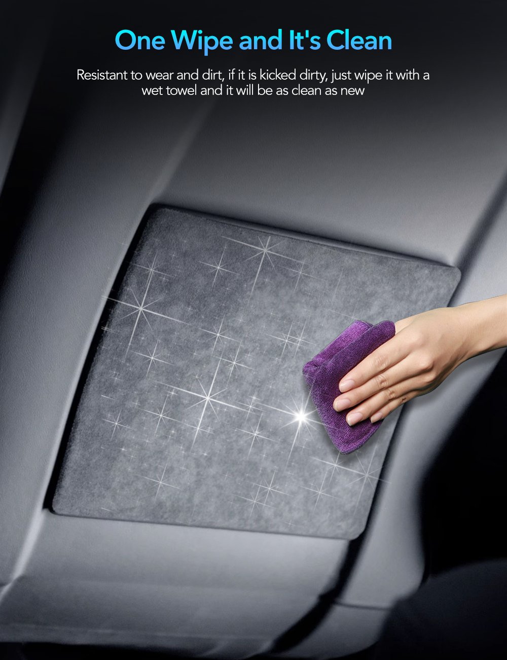 Alcantara Seat Back Protector for Model 3 Highland/Y Juniper | 2-Pack | Premium Comfort