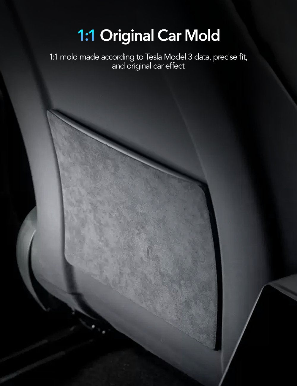 Alcantara Seat Back Protector for Model 3 Highland/Y Juniper | 2-Pack | Premium Comfort
