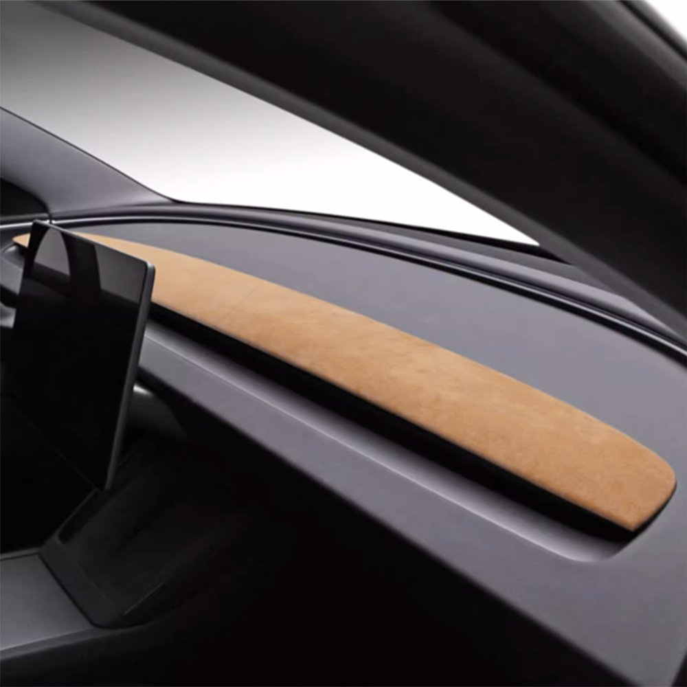 Alcantara Spliced Dash Trim for Tesla Model 3 Highland / Model Y Juniper (2PCS)