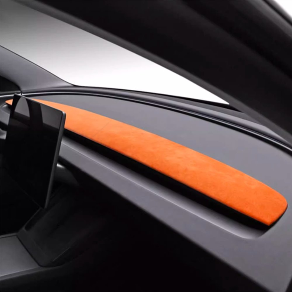 Alcantara Spliced Dash Trim for Tesla Model 3 Highland / Model Y Juniper (2PCS)