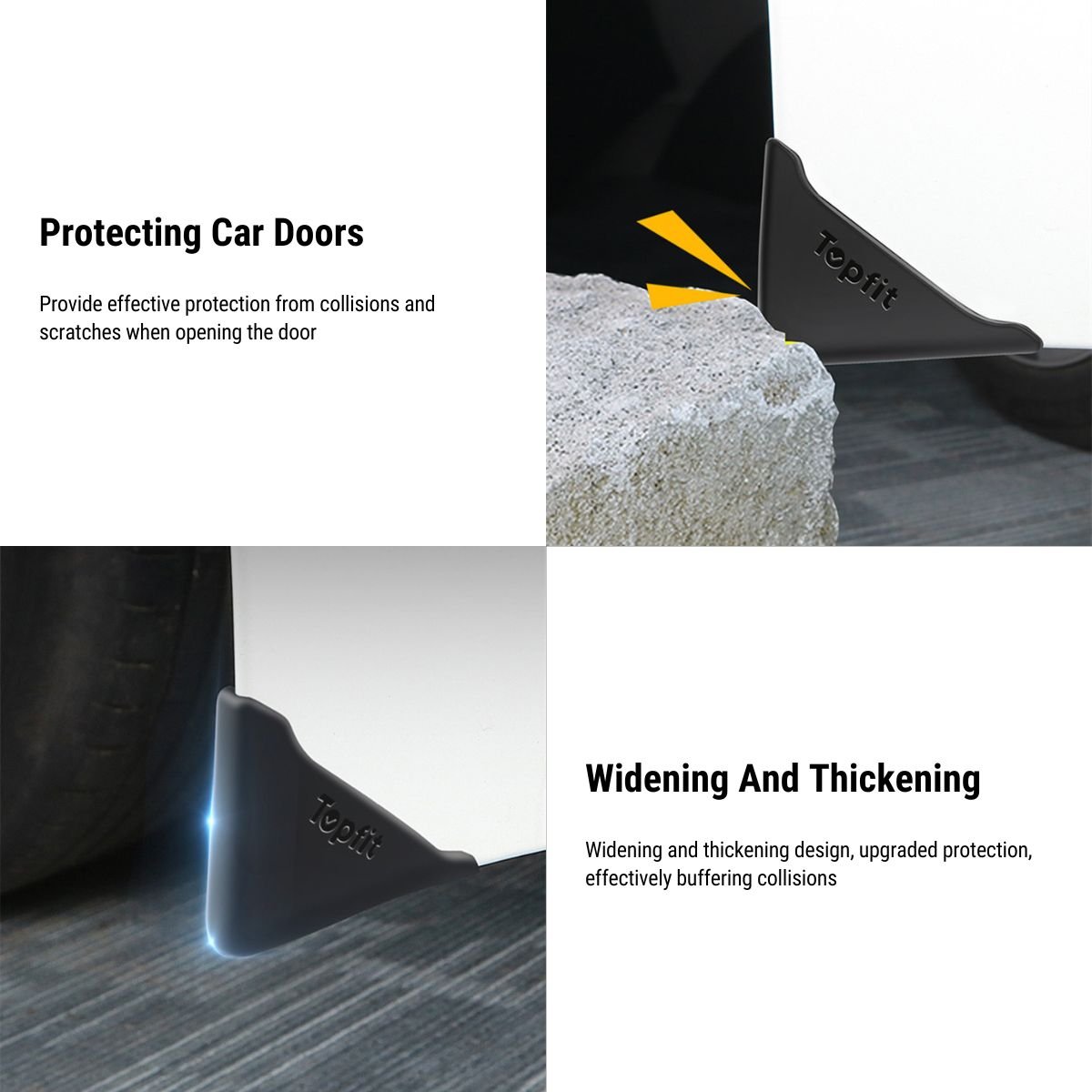 Rubber Door Edge Guards for Tesla | Universal Fit | 3M Adhesive | Heat & Cold Resistant