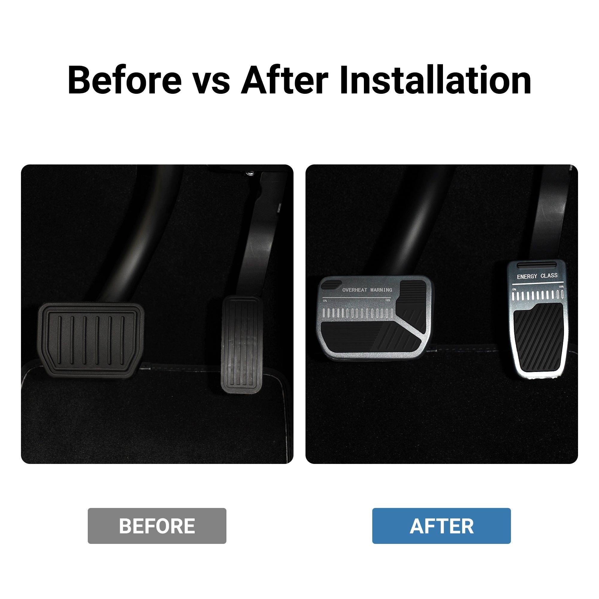 Anti-Slip Pedal Covers for Model 3/Y | 2-Piece Set | Aluminum