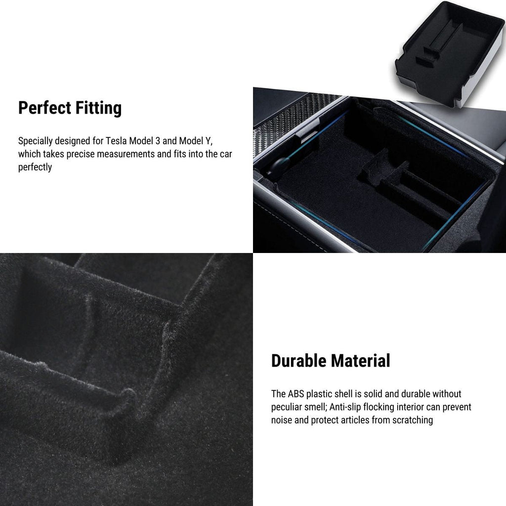 TESERY Armrest Organizer Console Tray for Model 3 / Model Y