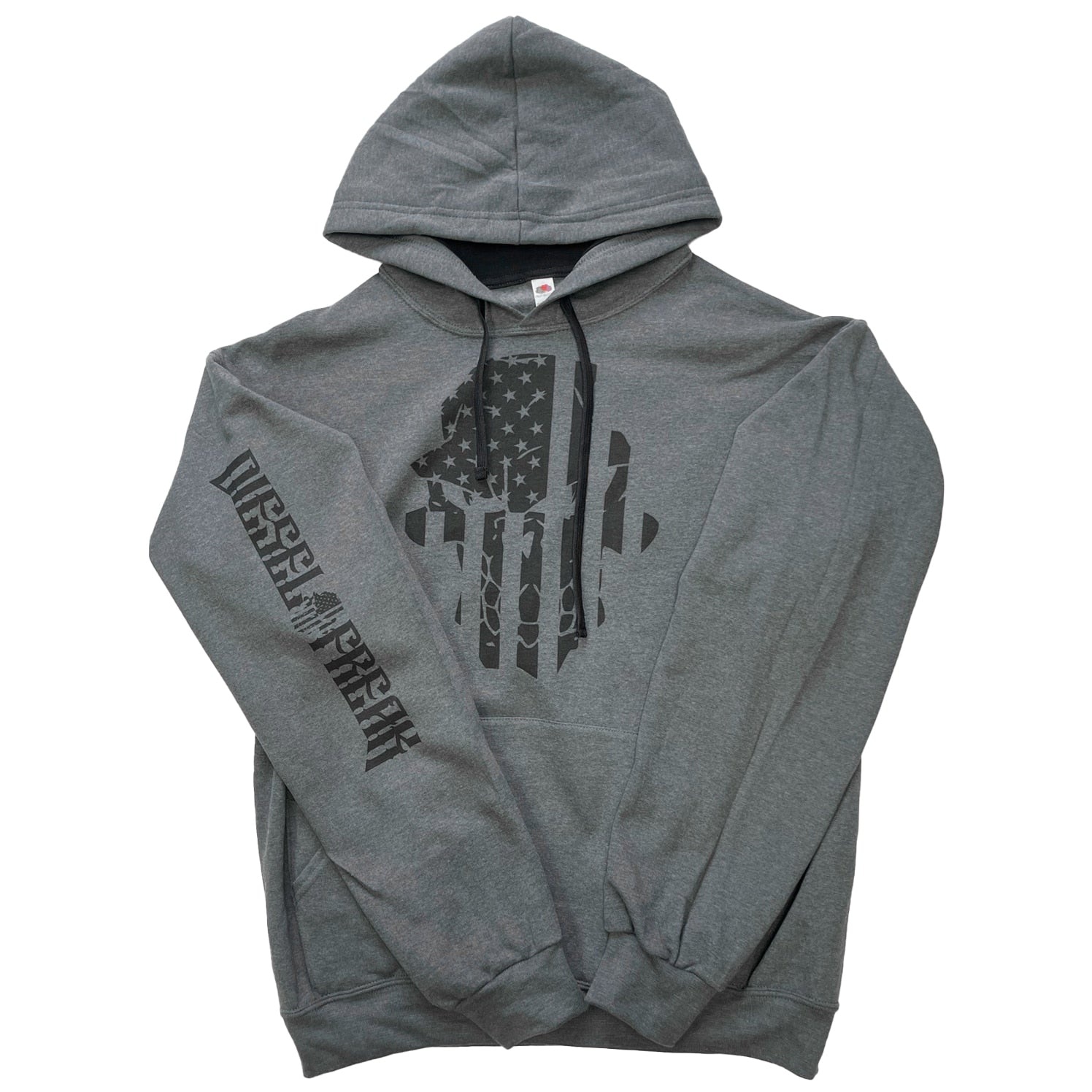 Charcoal Grey Patriot Flag Hoodie