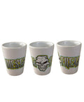 Blue and Yellow Diesel Freak Ceramic Shot Glass