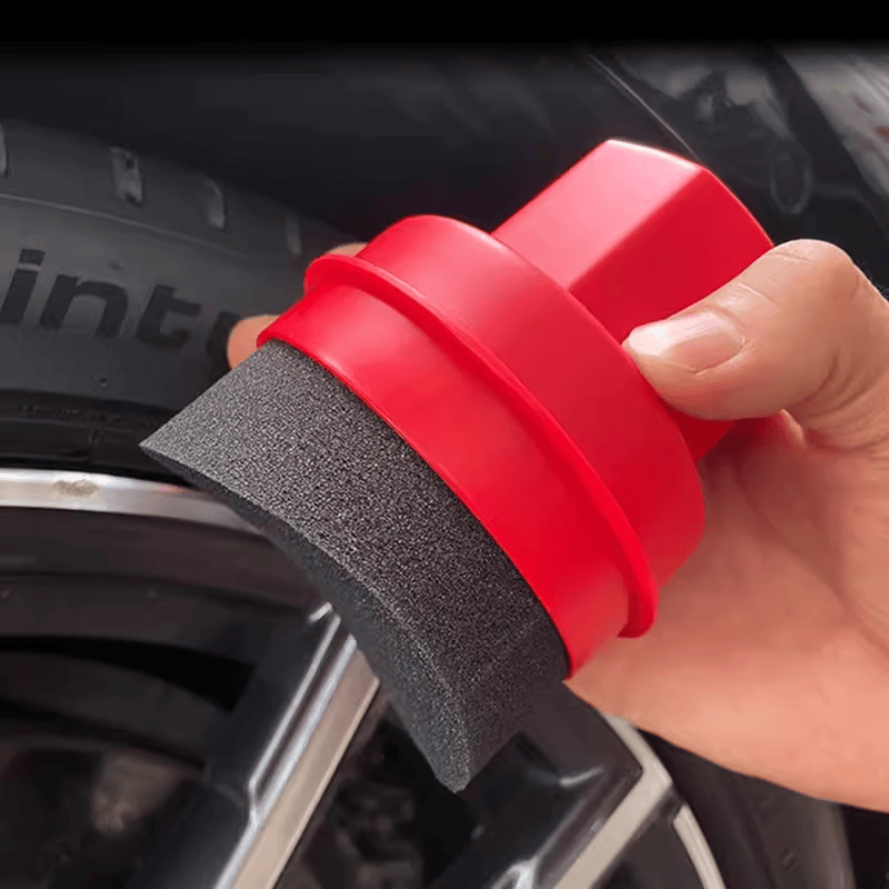 Tire Shine Applicator Sponge | Arc Design | Storage Lid | 2 Styles | 3 Colors