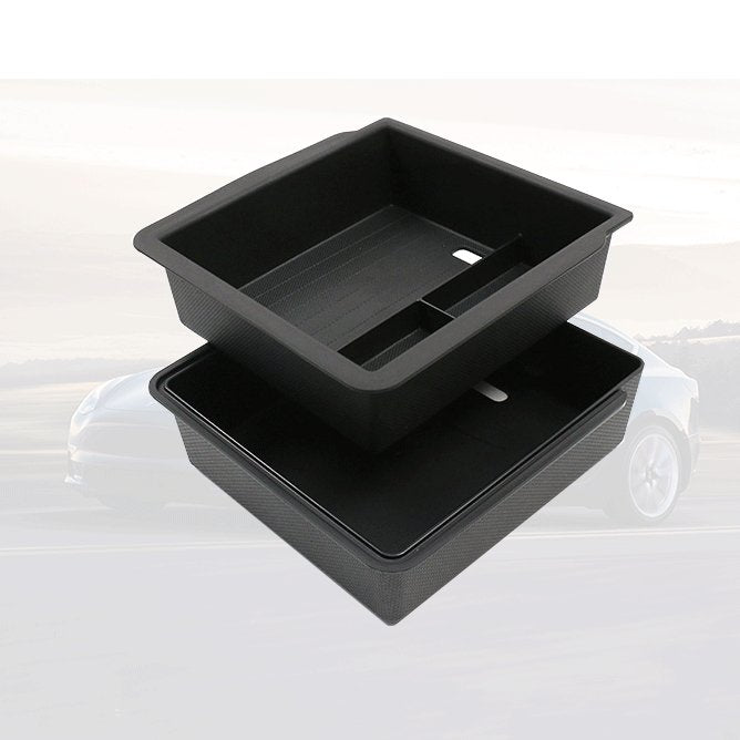 Double-Layer Center Armrest Storage Box for Model 3 Highland/Y Juniper | 3 Colors