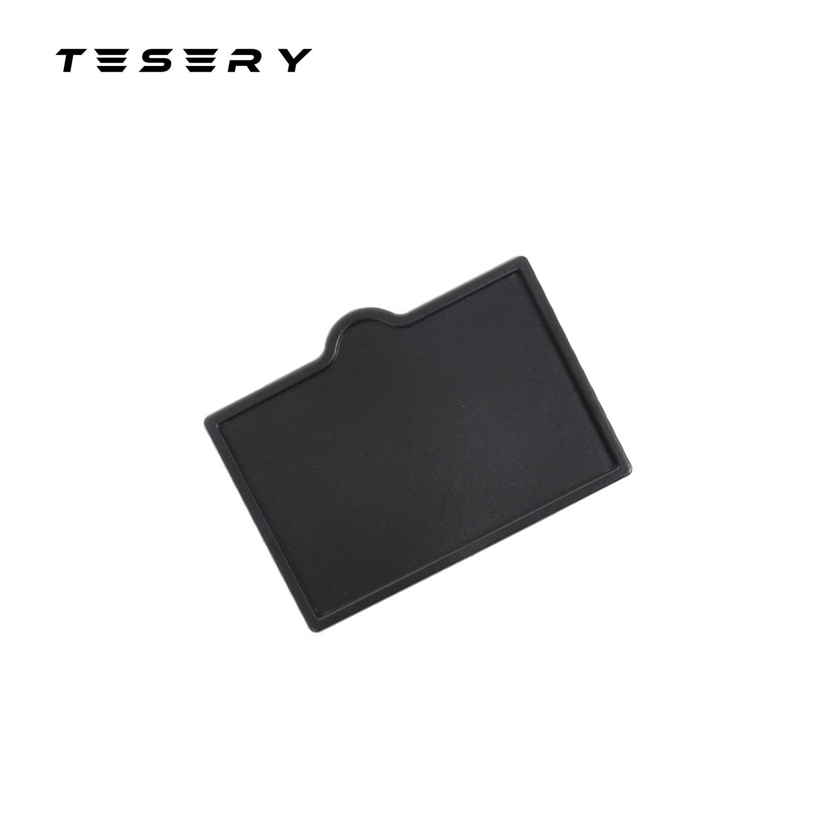 Acrylic Center Console Card Key Holder for Model 3/Y | Gloss Black | Anti-Slip