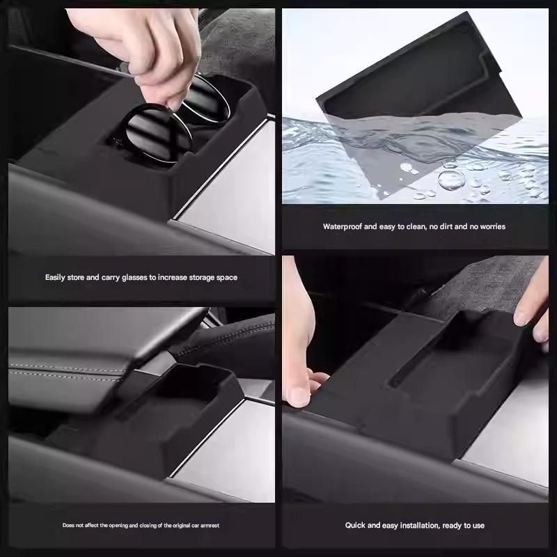 Center Console Glasses Tray for Model Y Juniper & Model 3 Highland | TESERY