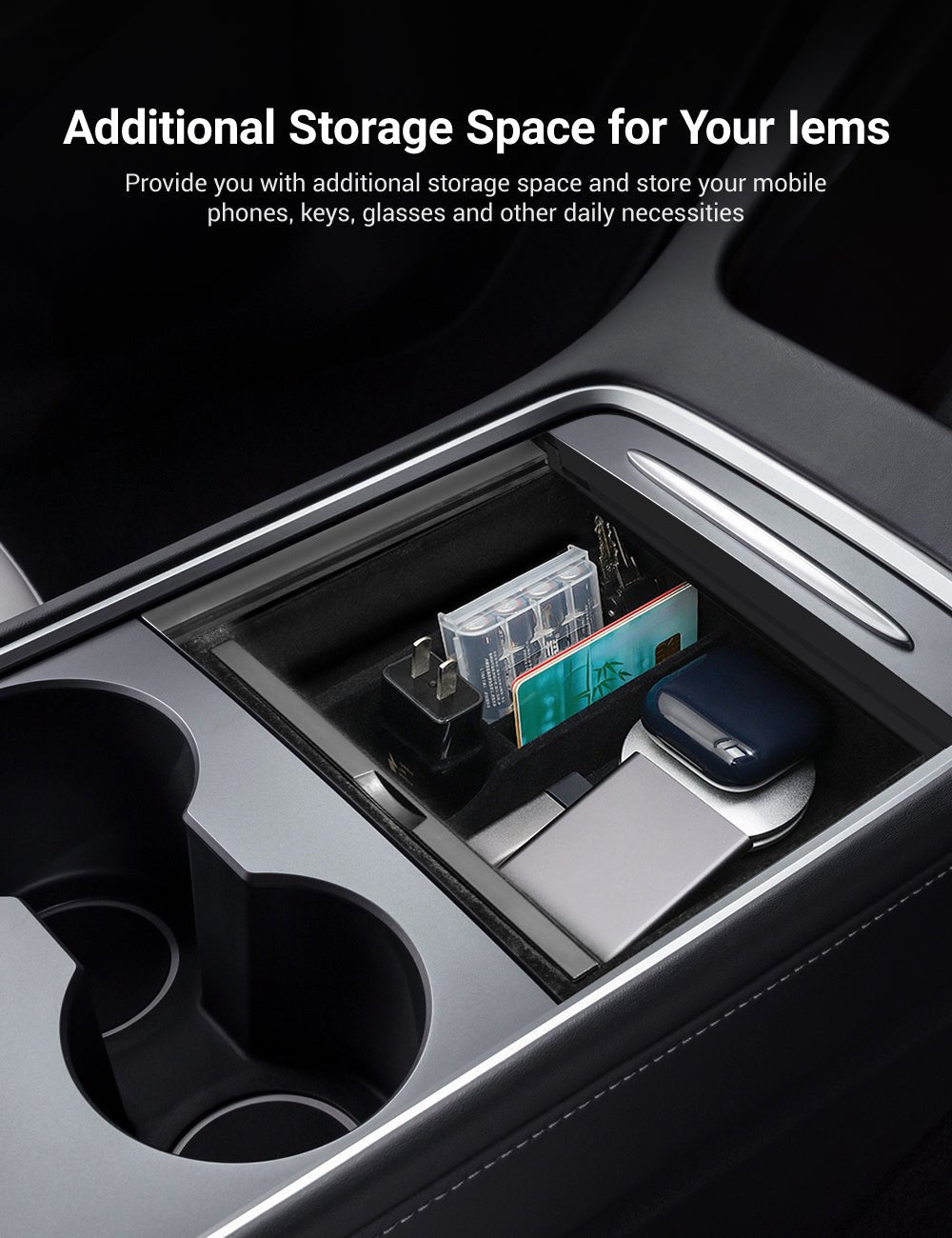 TESERY Center Console Tray for Model 3 & Model Y & Model YL