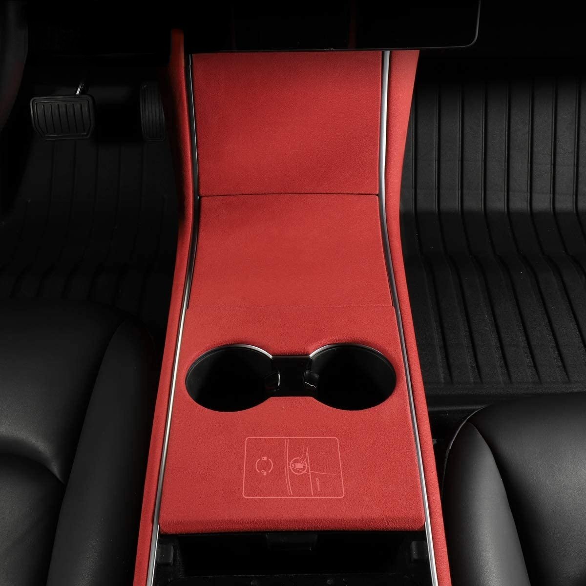 Alcantara Central Control Panel Sticker for Tesla Model 3 (17-20)