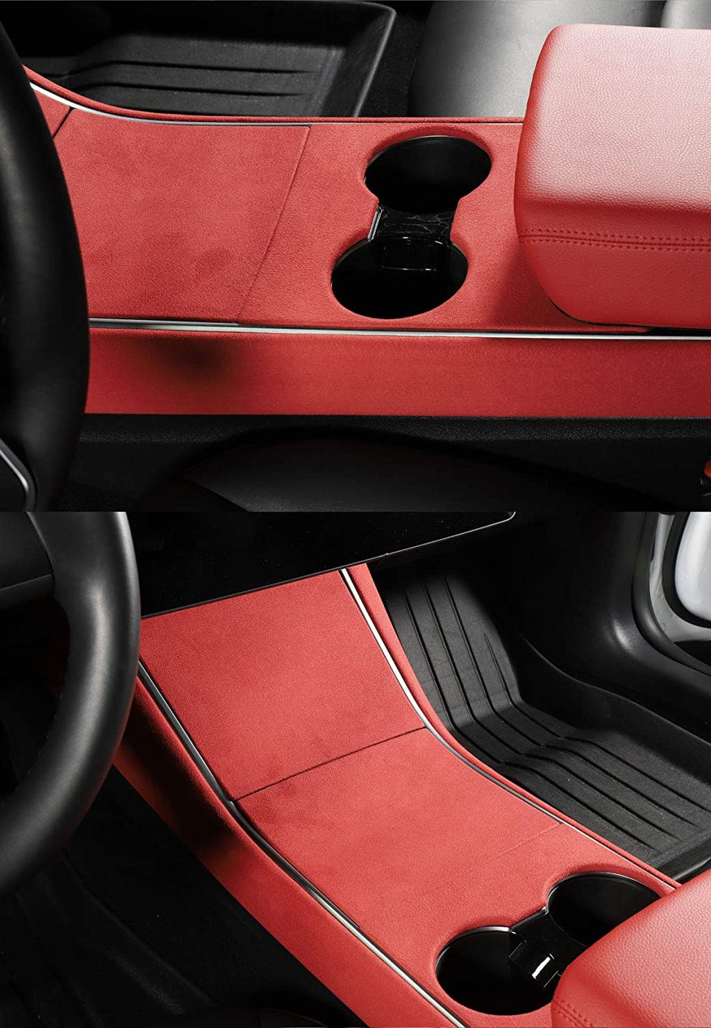 Alcantara Central Control Panel Sticker for Tesla Model 3 (17-20)