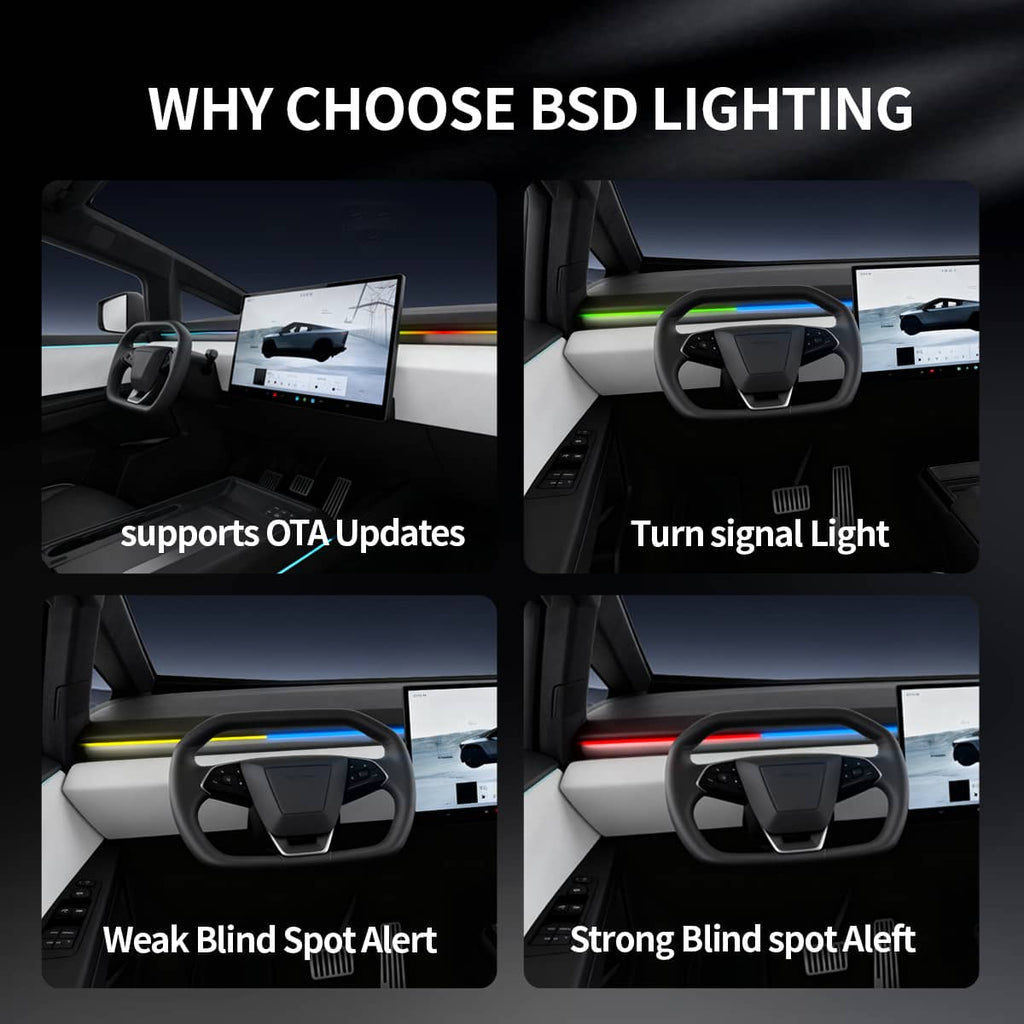 Cybertruck Smart BSD Blind Spot LED Ambient Lighting Kit | TESERY