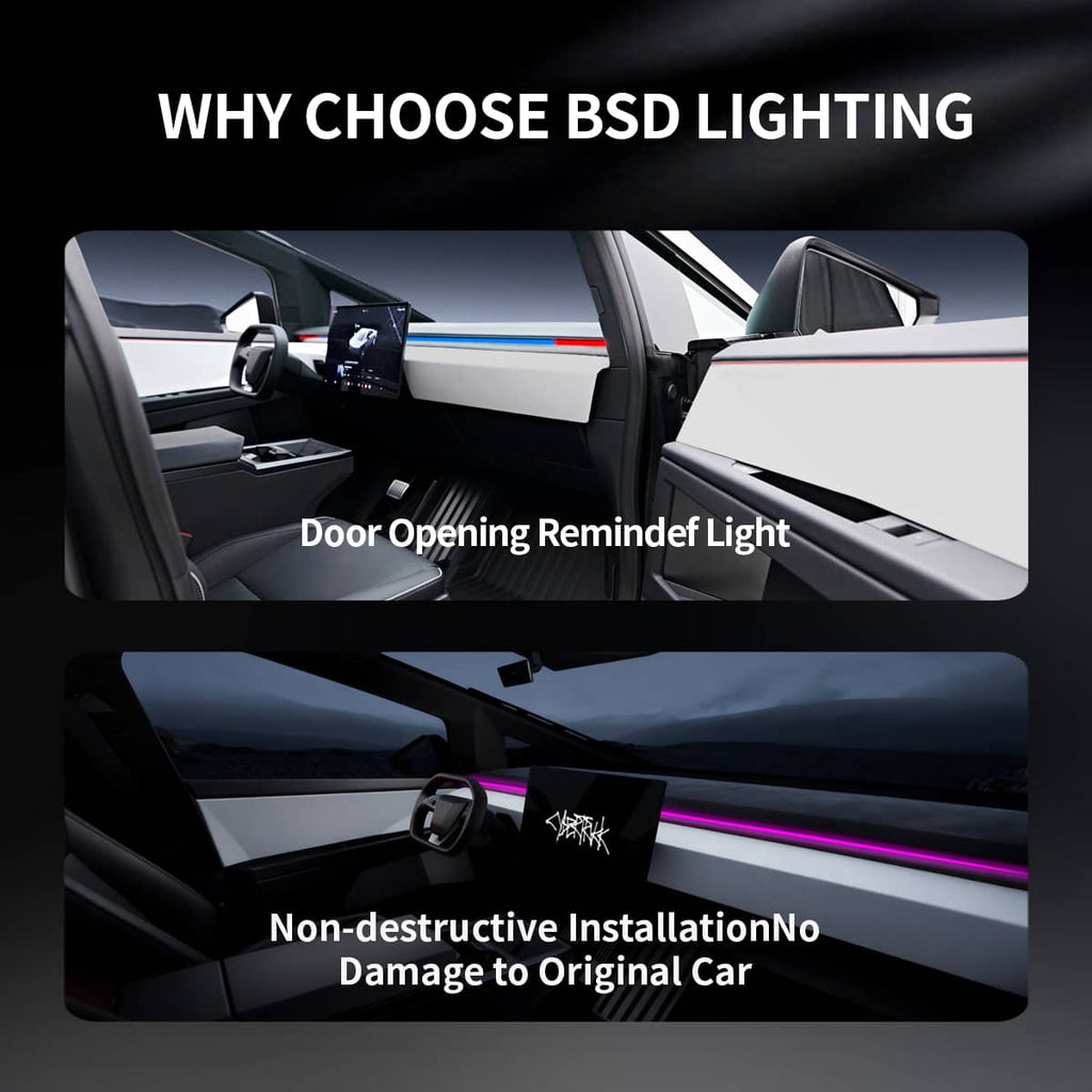 Cybertruck Smart BSD Blind Spot LED Ambient Lighting Kit | TESERY