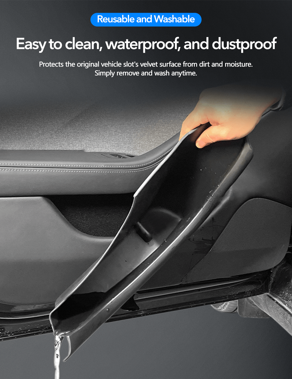 Door Pocket Liners for Tesla Model 3 Highland (TPE)