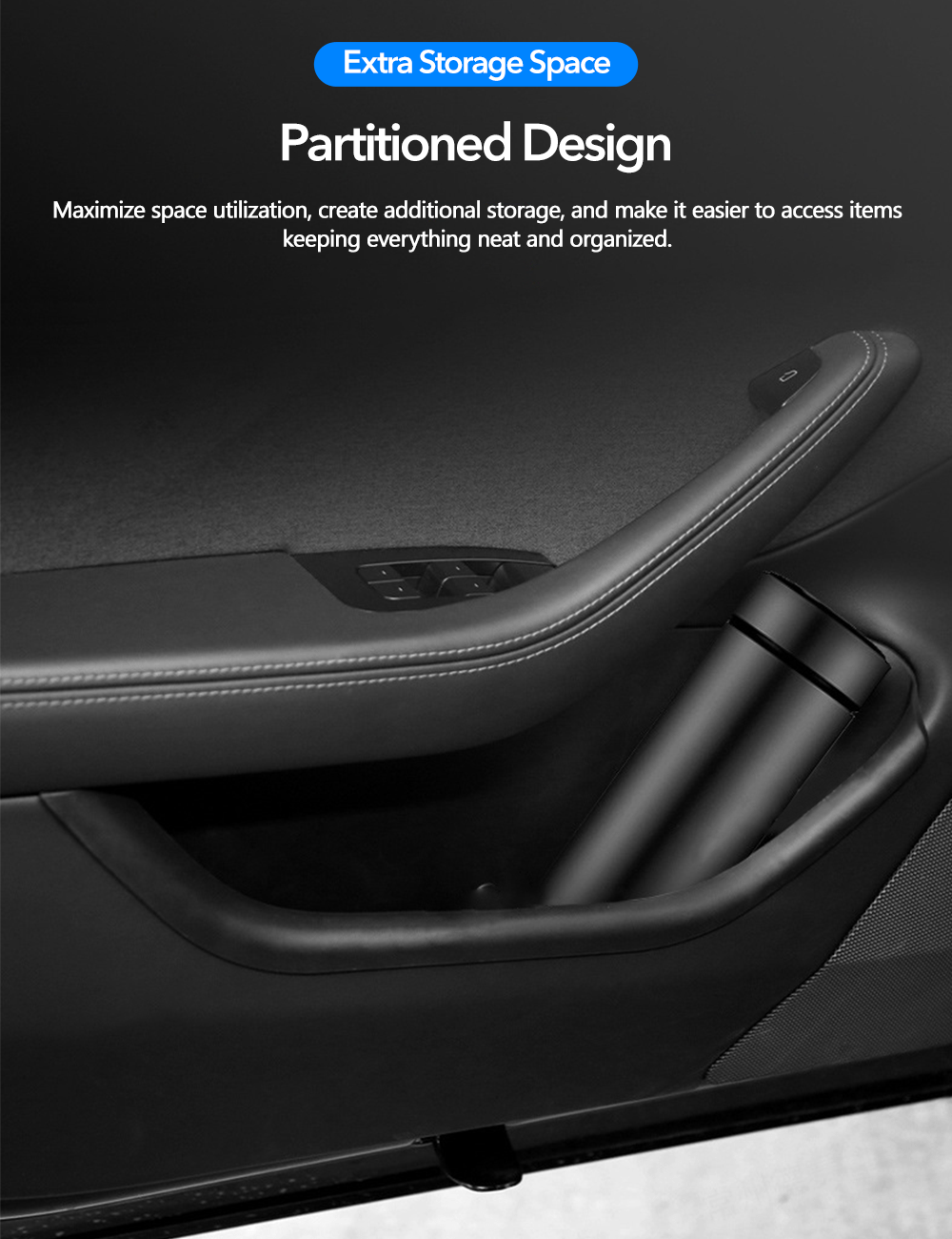 Door Pocket Liners for Tesla Model 3 Highland (TPE)