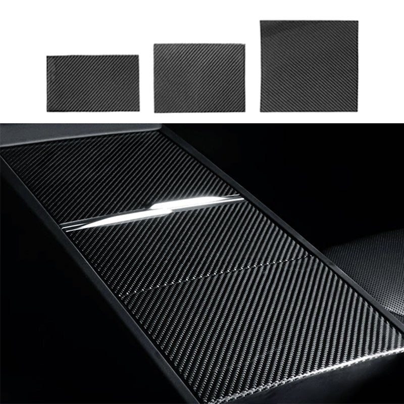 Dry Carbon Fiber Panel Console Wrap For Model Y Juniper / Model 3 Highland