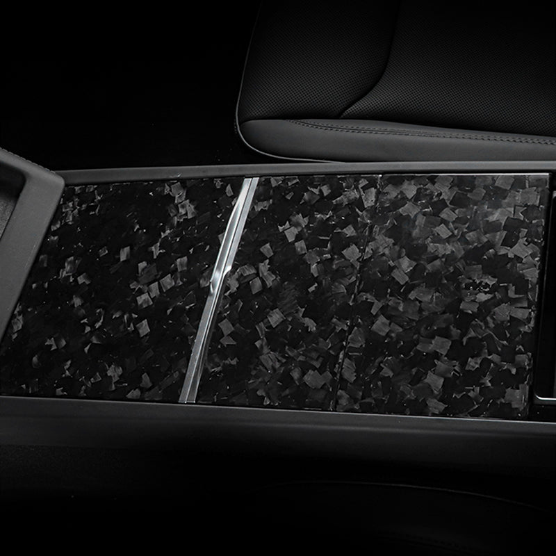Dry Carbon Fiber Panel Console Wrap For Model Y Juniper / Model 3 Highland
