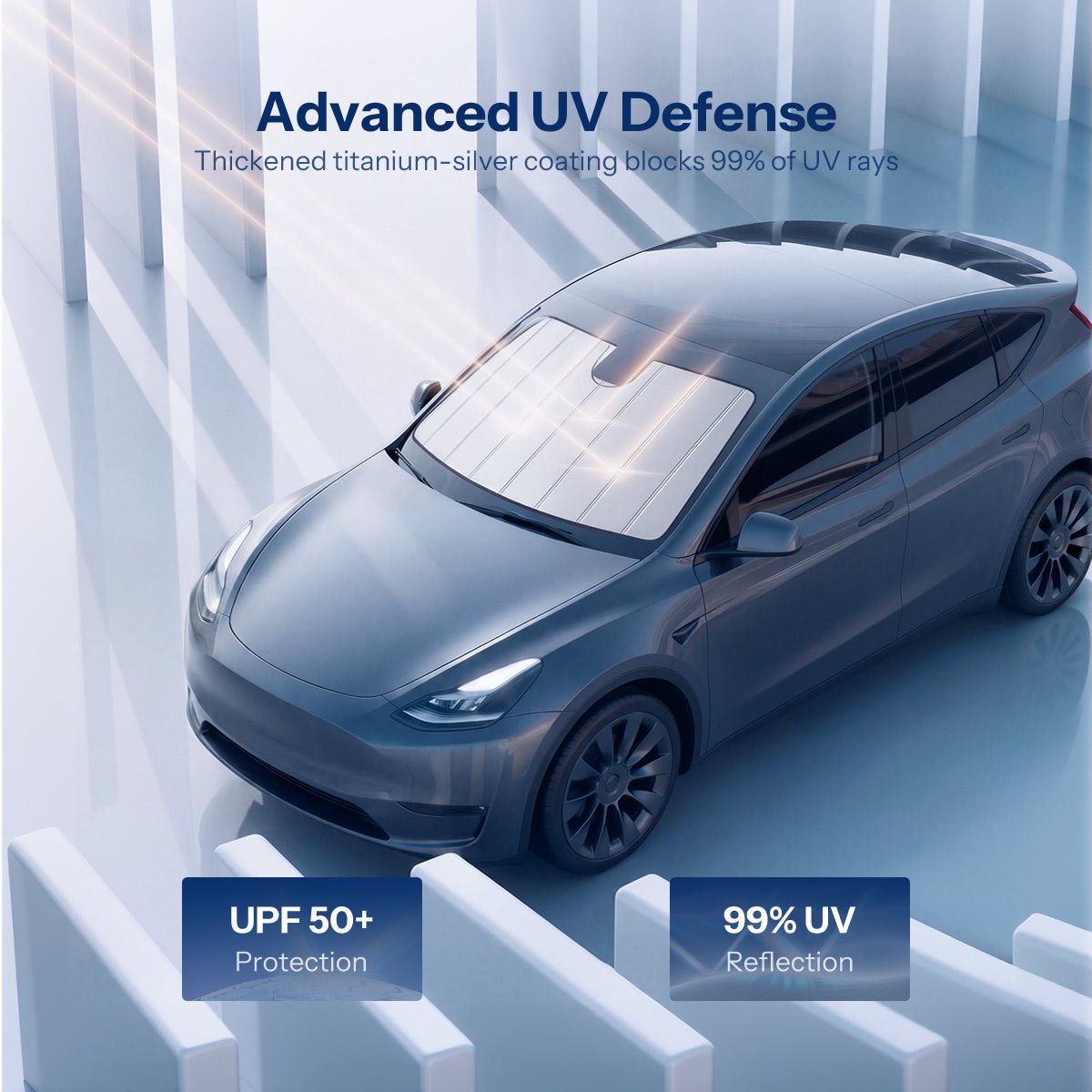 Foldable Front Windshield Sunshade for Model 3 & Model Y