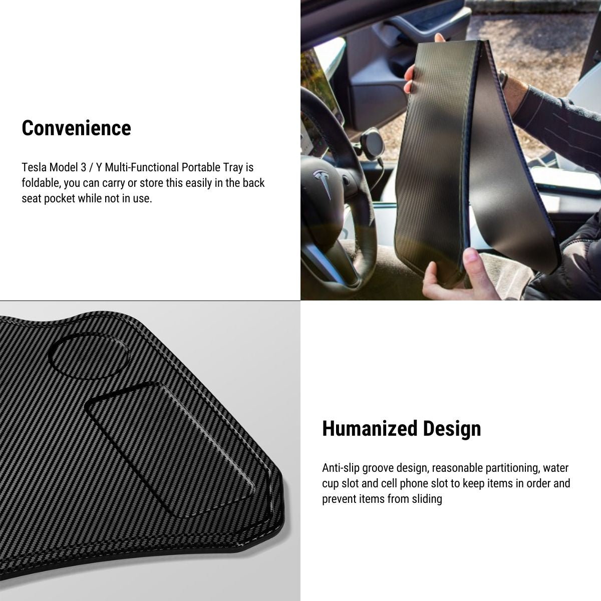 Foldable Laptop Working Desk for Model 3 / Model Y | TESERY
