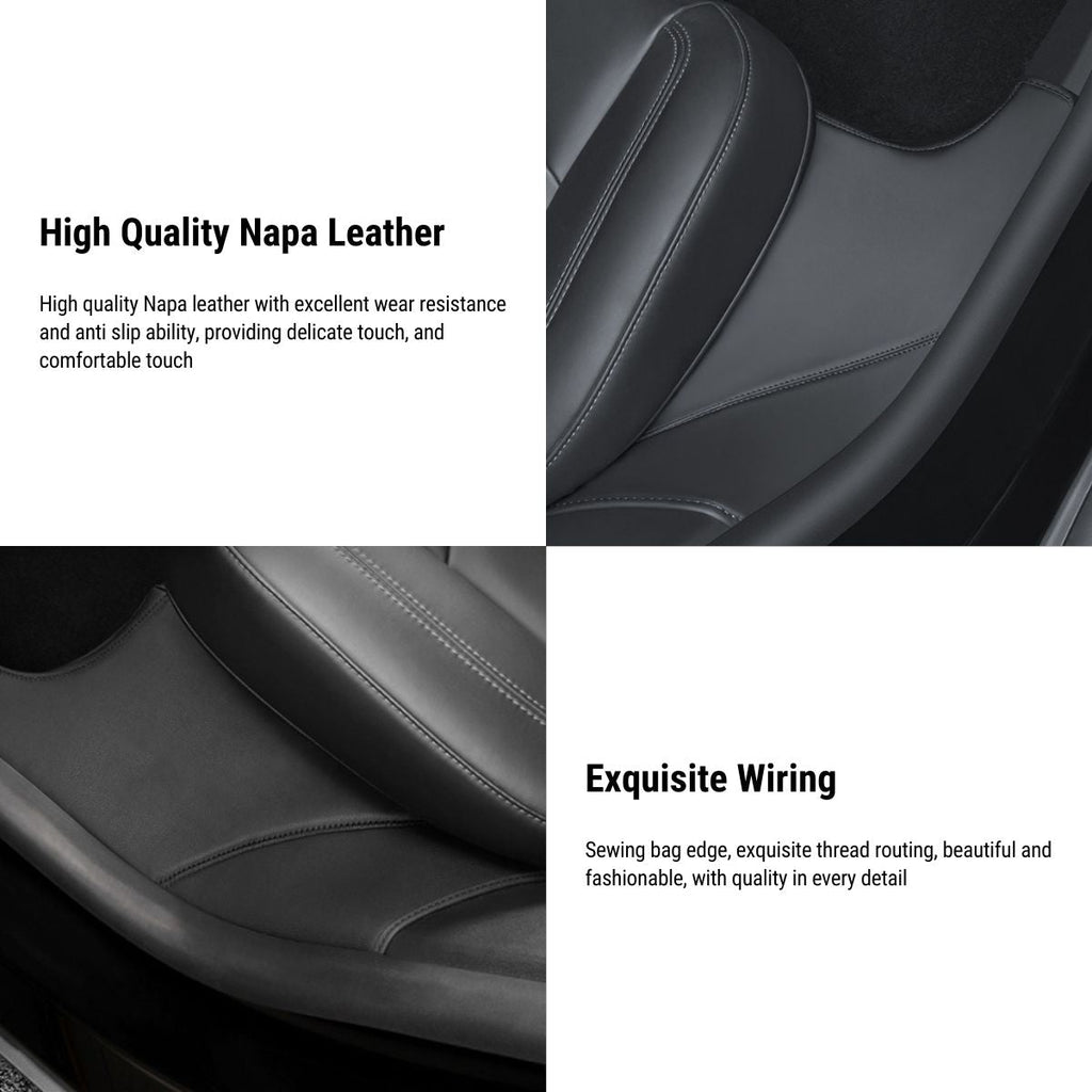Leather Rear Door Sill Protector for Tesla Model Y 2020-2025.03