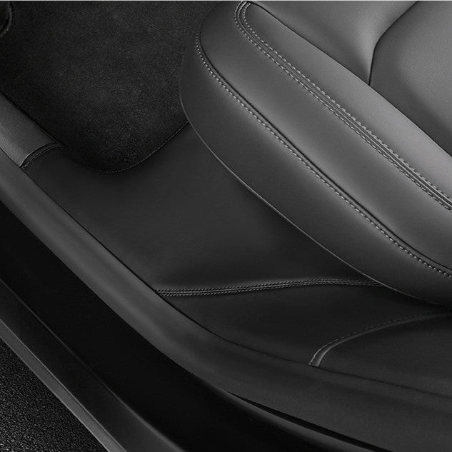 Leather Rear Door Sill Protector for Tesla Model Y 2020-2025.03