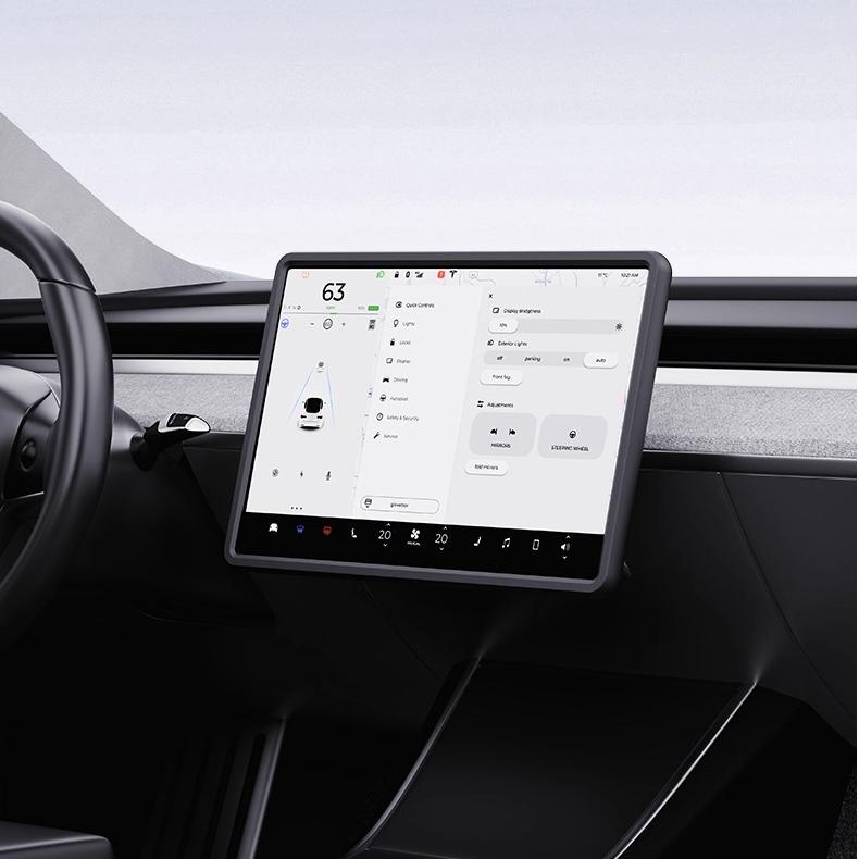 Magnetic Silicone Center Screen Frame for Model Y Juniper & Model 3 Highland