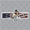 Martini Pin-up Sticker