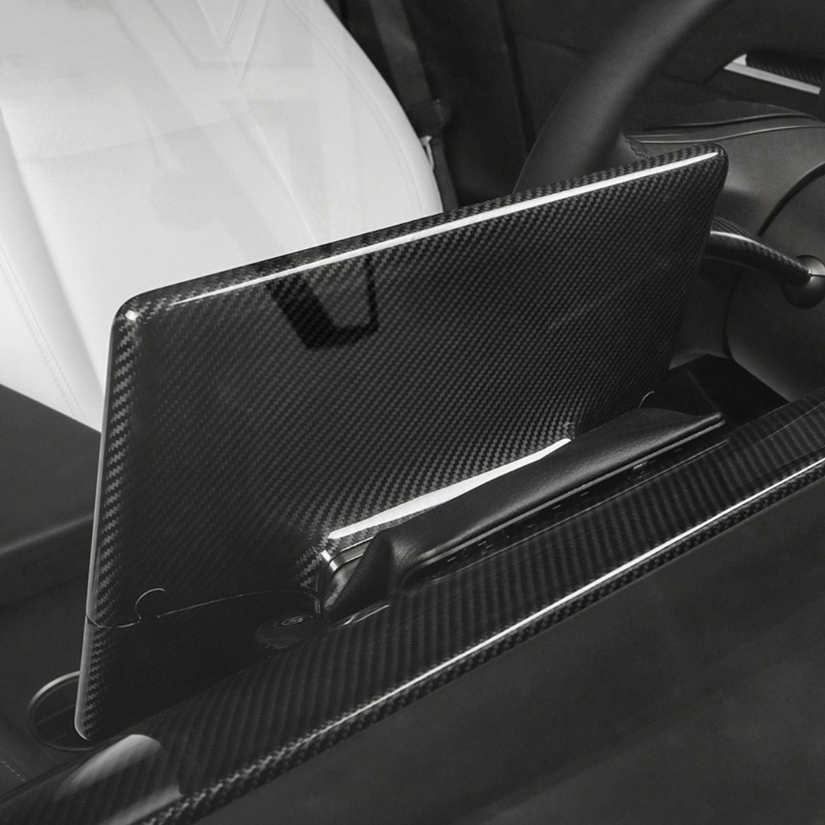 Model 3 / Y Display Cover - Dry Carbon Fiber Interior Mods
