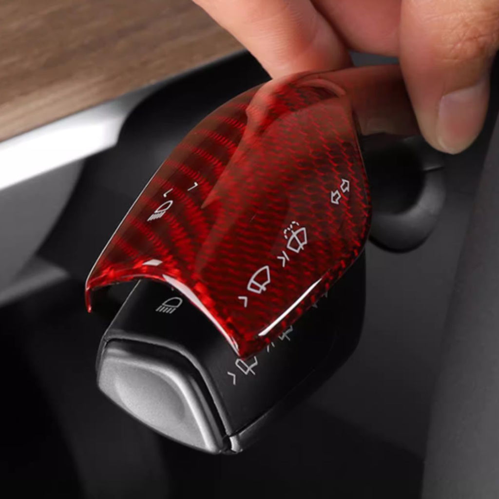 TESERY Model 3 / Y Turn Signal Stalk Cover - Dry Carbon Fiber Interior Mods