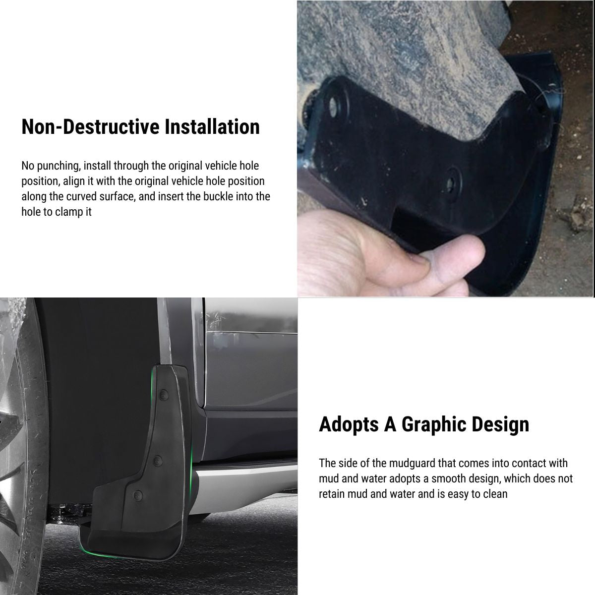 TESERY Mud Flaps Splash Guards for Model S 2014-Present
