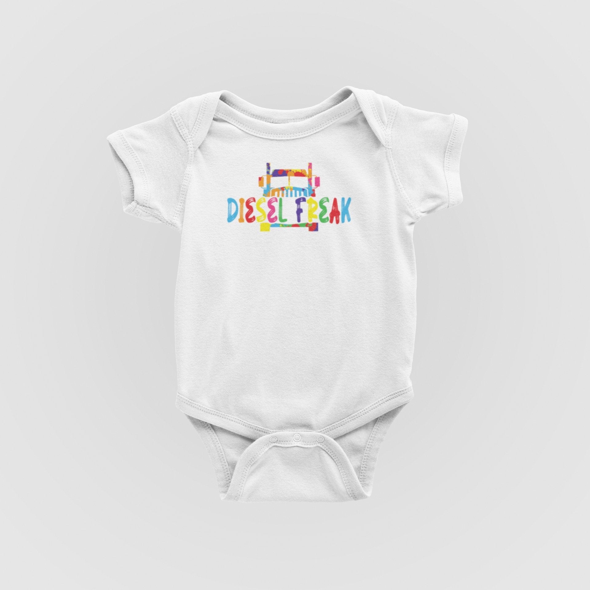 Rainbow Splatter Truck Infant Bodysuit
