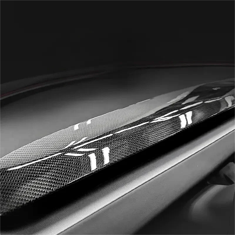 Real Dry Carbon Fiber Dash Cover Overlay for Model 3 Highalnd & New Model Y