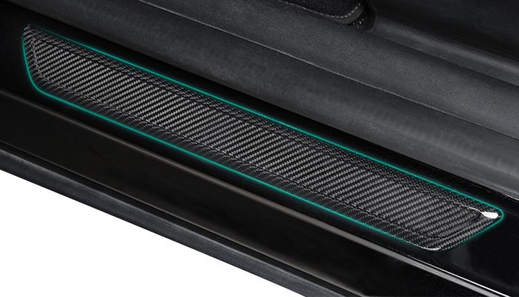 Real Dry Carbon Fiber Door Sill Strip Cover for Model 3 / Y
