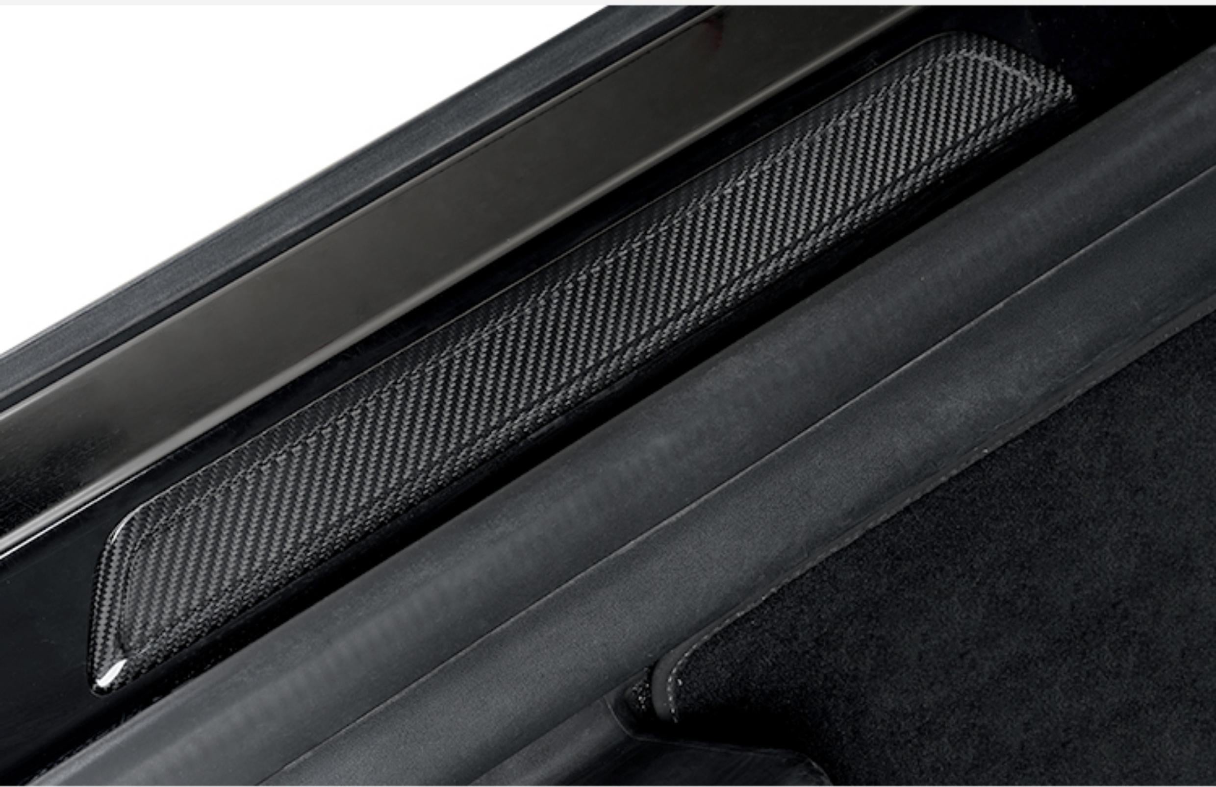 Real Dry Carbon Fiber Door Sill Strip Cover for Model 3 / Y