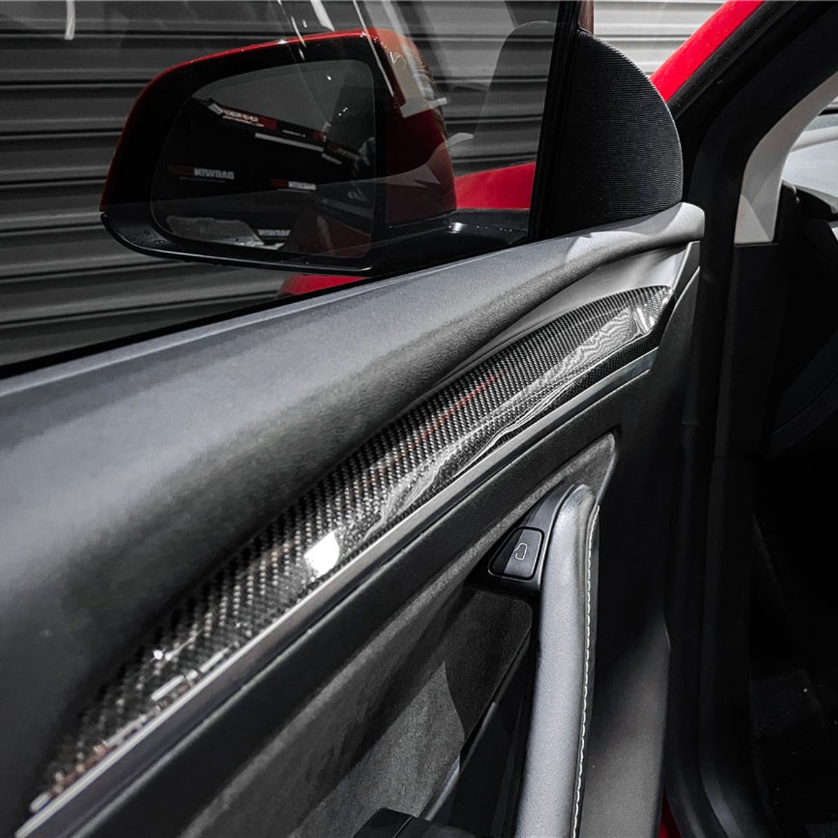 Repalcement Real Carbon FiberDoor Trim Panel for Model 3/Y