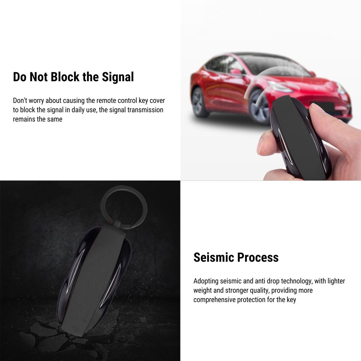 Silicone Key Fob Cover for Model S/X | Metal Buckle | Scratch Protection | OEM Quality