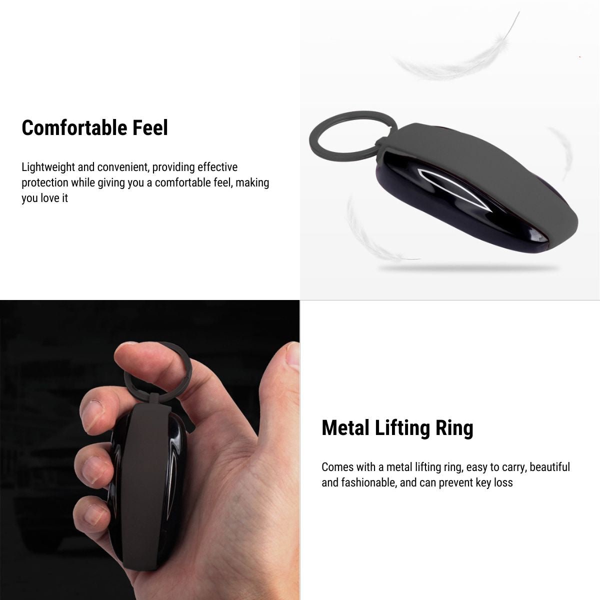 Silicone Key Fob Cover for Model S/X | Metal Buckle | Scratch Protection | OEM Quality