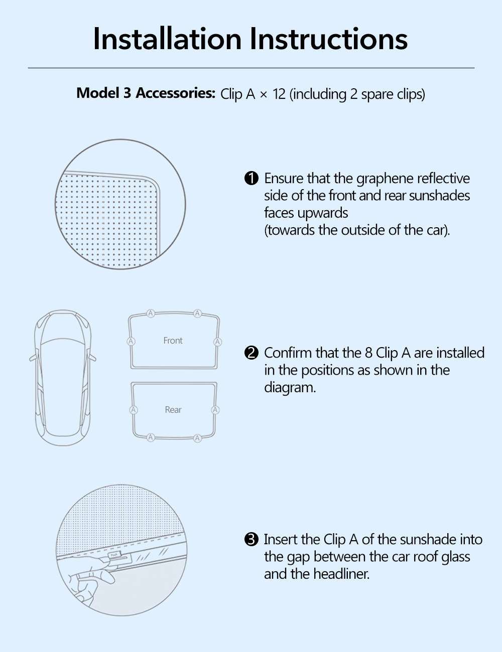 Glass Roof Sunshade for Tesla Model Y | TESERY