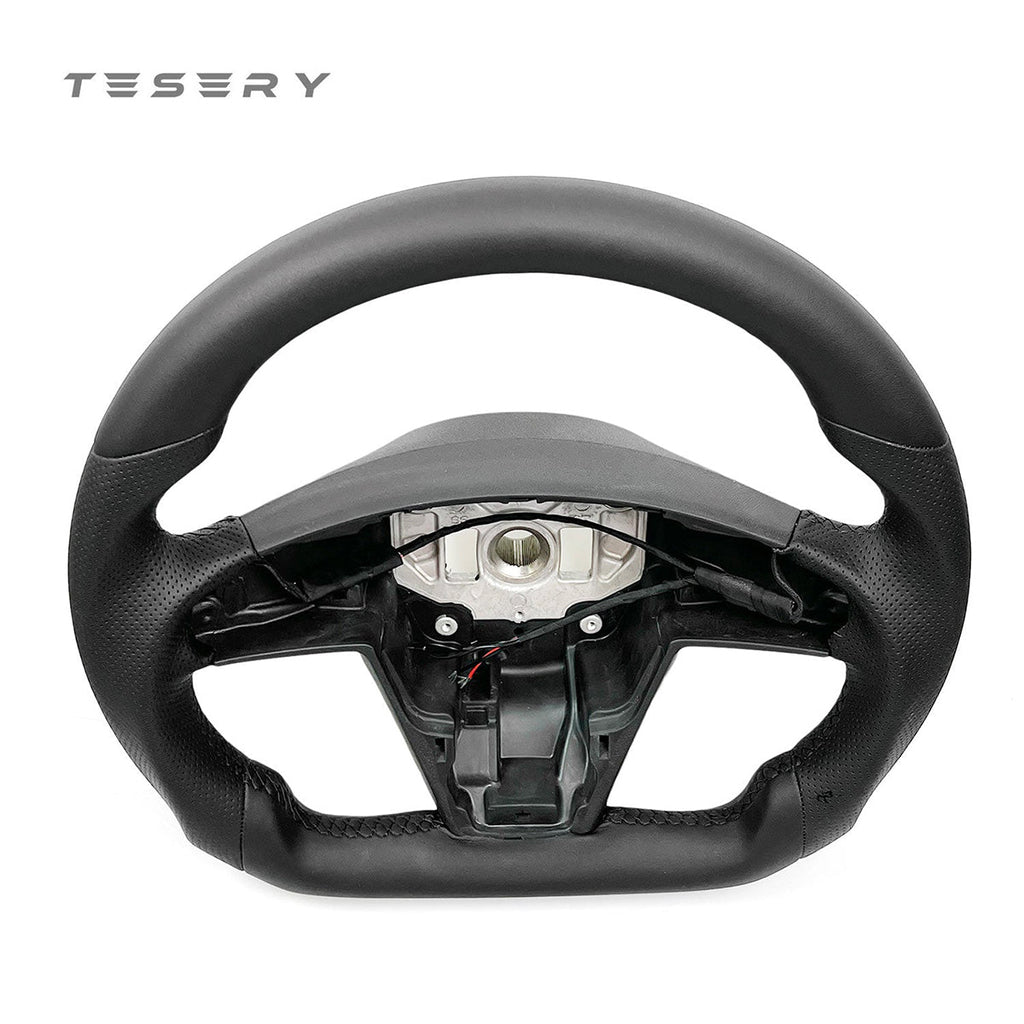 TESERY Touch Horn Round Steering Wheel Replacement for Tesla Model S / X 2021-2023