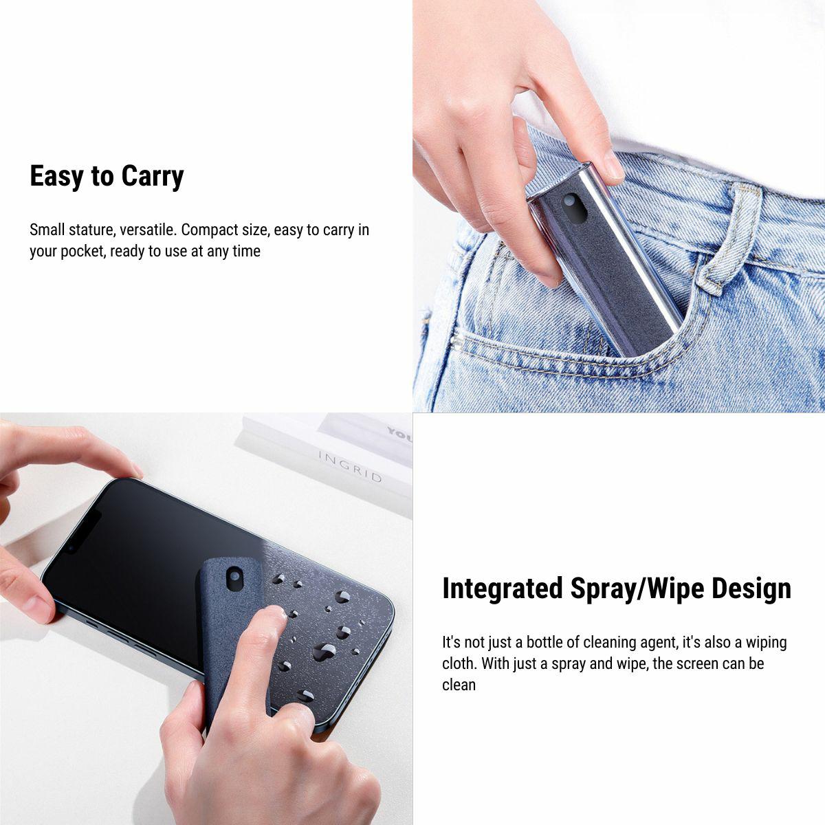 2-in-1 Screen Cleaner & Phone Stand | No Liquid | Microfiber | Streak-Free