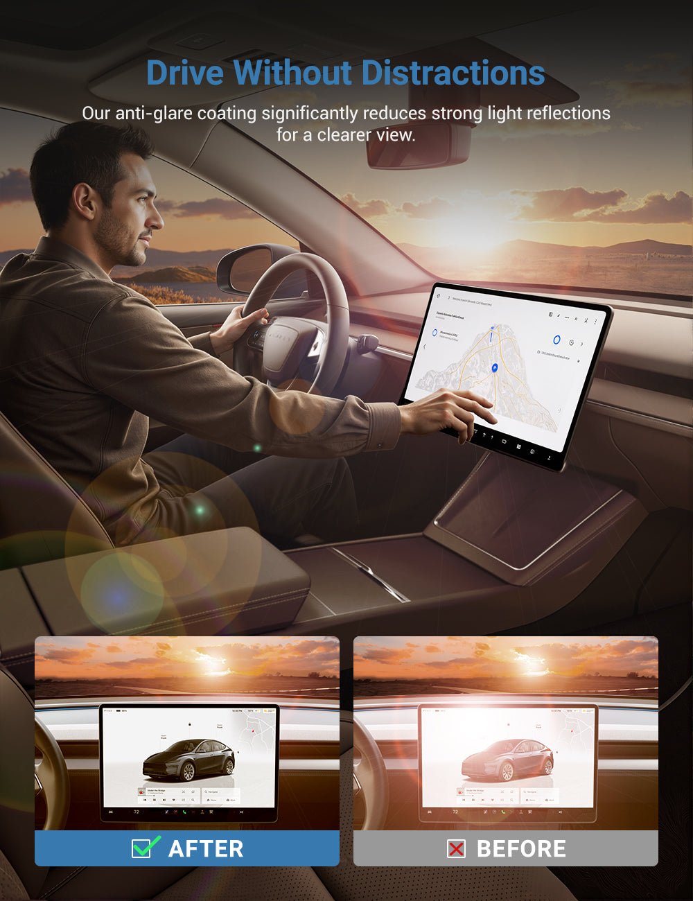 Tesla Screen Protector for Model 3 Highland / Model Y Juniper