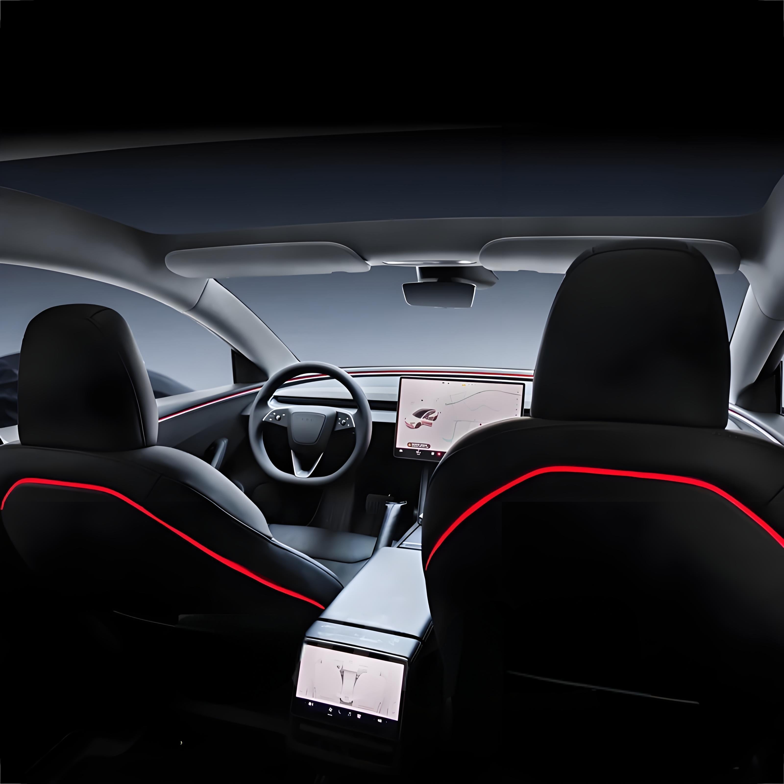 Seat Back Ambient Lighting for Model 3 Highland & Model Y Juniper (2PCS) | TESERY